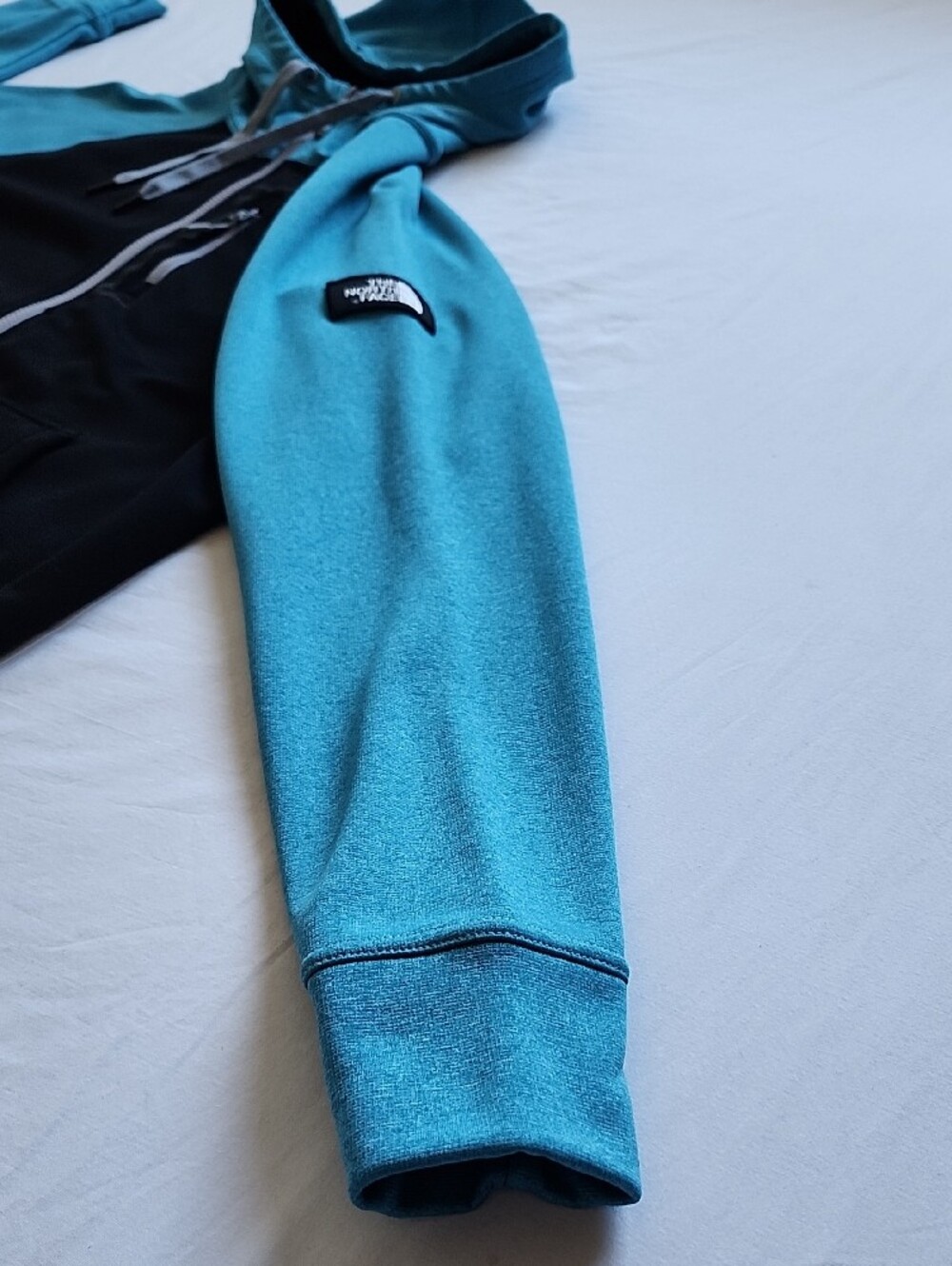 The North Face Blue Black Full Zip Hoodie Light Jacket Men's Small - Picture 5 of 14